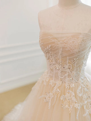 Lace Tube Top A-line Wedding Dresses