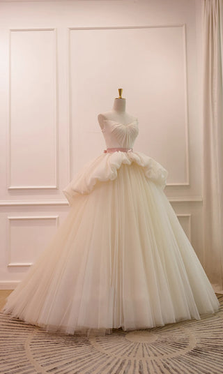 Lace Tube Top A-line Wedding Dresses