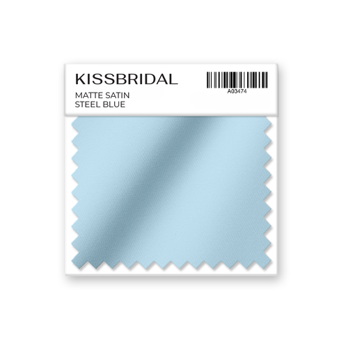 Steel Blue Matte Satin Swatch