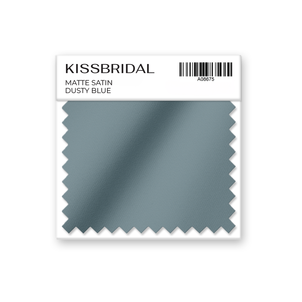 Dusty Blue Matte Satin Swatch