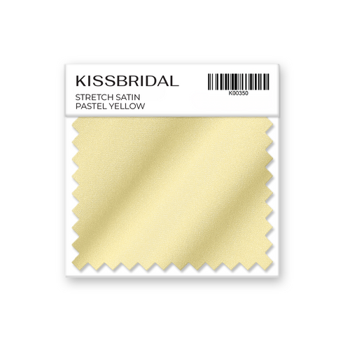 Pastel Yellow Stretch Satin Swatch