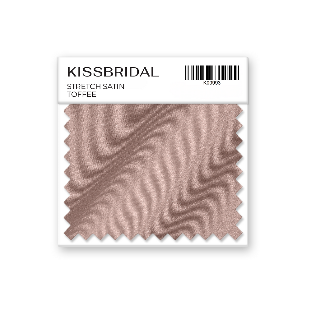 Toffee Stretch Satin Swatch