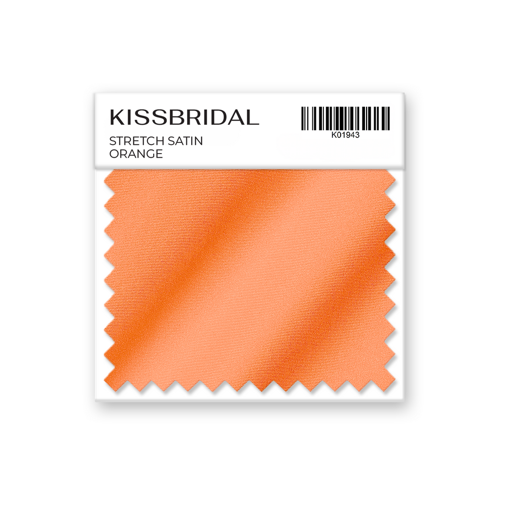 Orange Stretch Satin Swatch