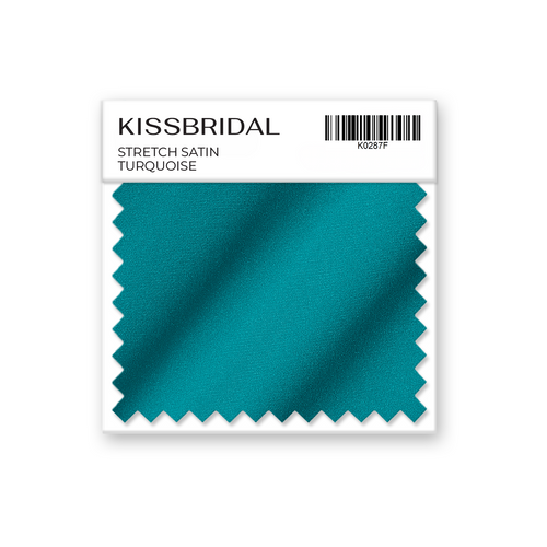 Turquoise Stretch Satin Swatch