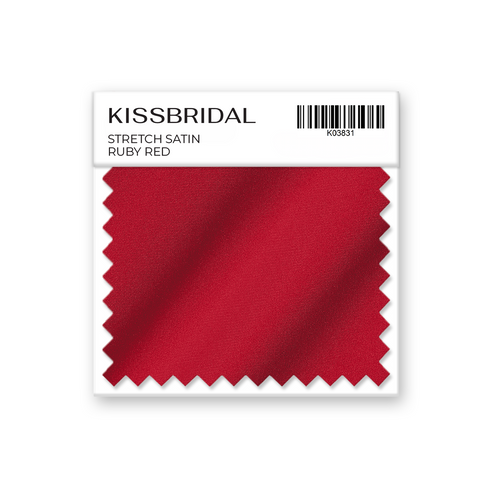 Ruby Red Stretch Satin Swatch