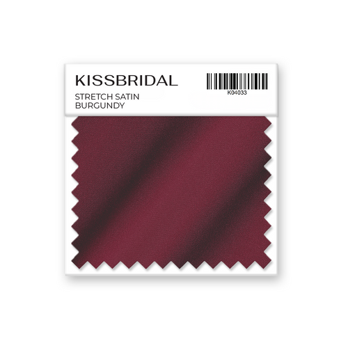 Burgundy Stretch Satin Swatch