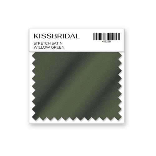 Willow Green Stretch Satin Swatch