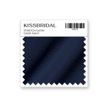 Dark Navy Stretch Satin Swatch
