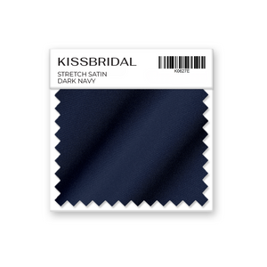 Dark Navy Stretch Satin Swatch
