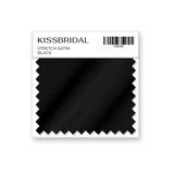 Black Stretch Satin Swatch