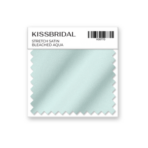 Bleached Aqua Stretch Satin Swatch