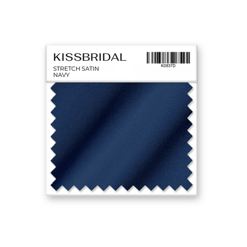 Navy Stretch Satin Swatch