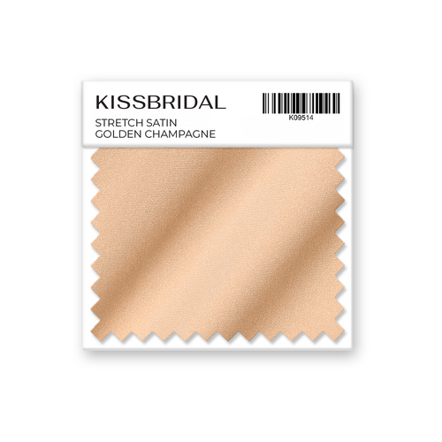 Golden Champagne Stretch Satin Swatch