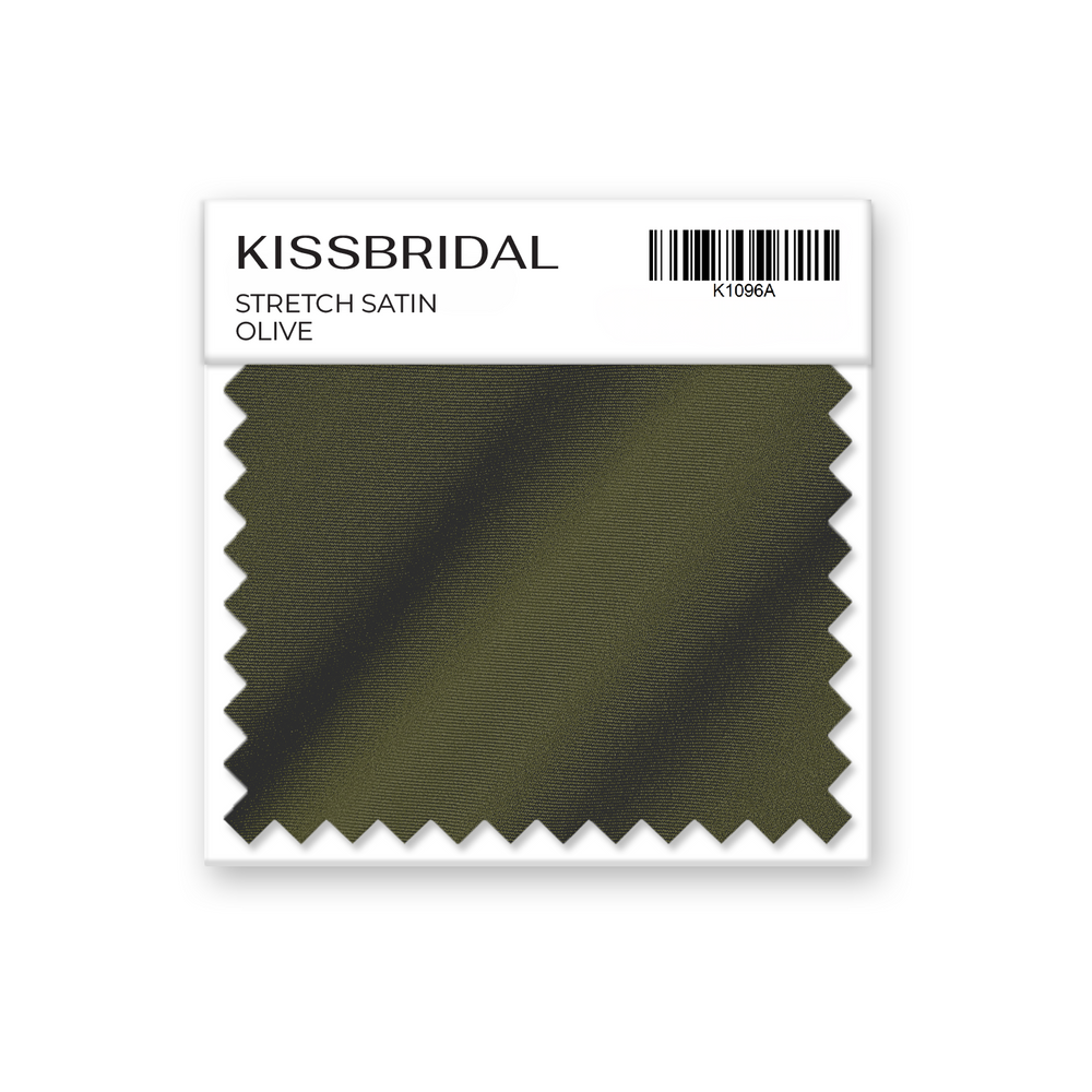 Olive Stretch Satin Swatch