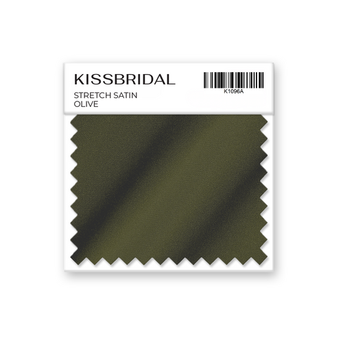 Olive Stretch Satin Swatch