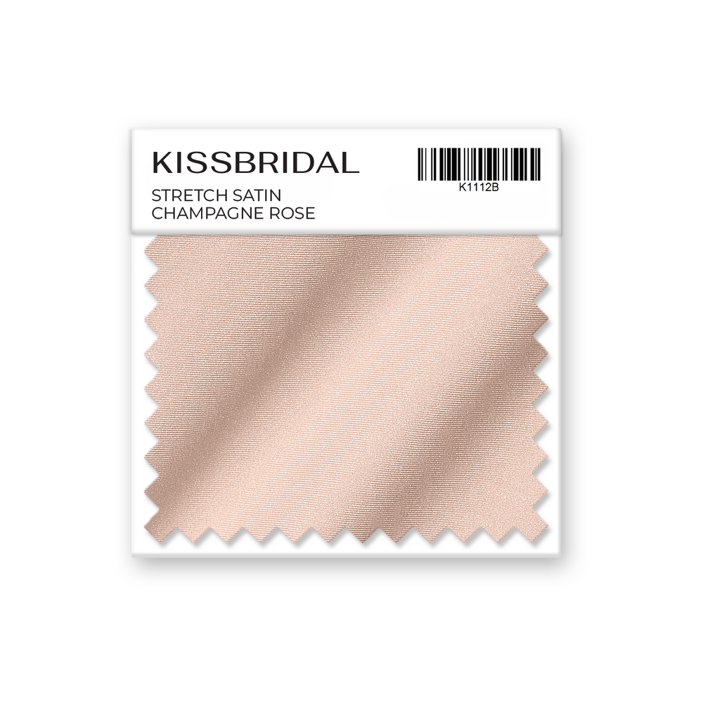 Champagne Rose Stretch Satin Swatch