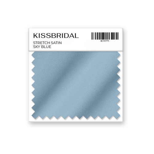 Sky Blue Stretch Satin Swatch