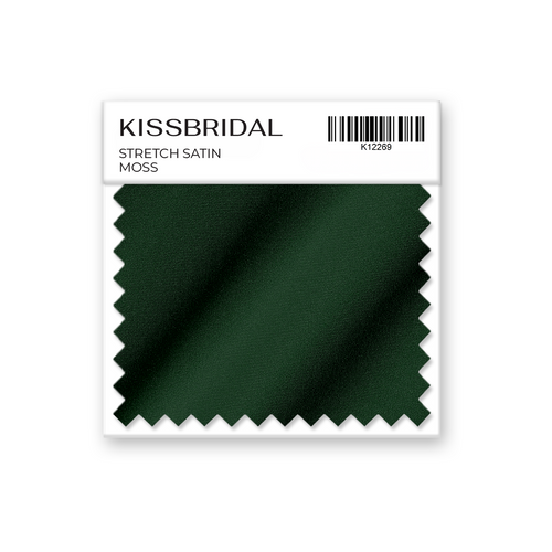 Moss Stretch Satin Swatch