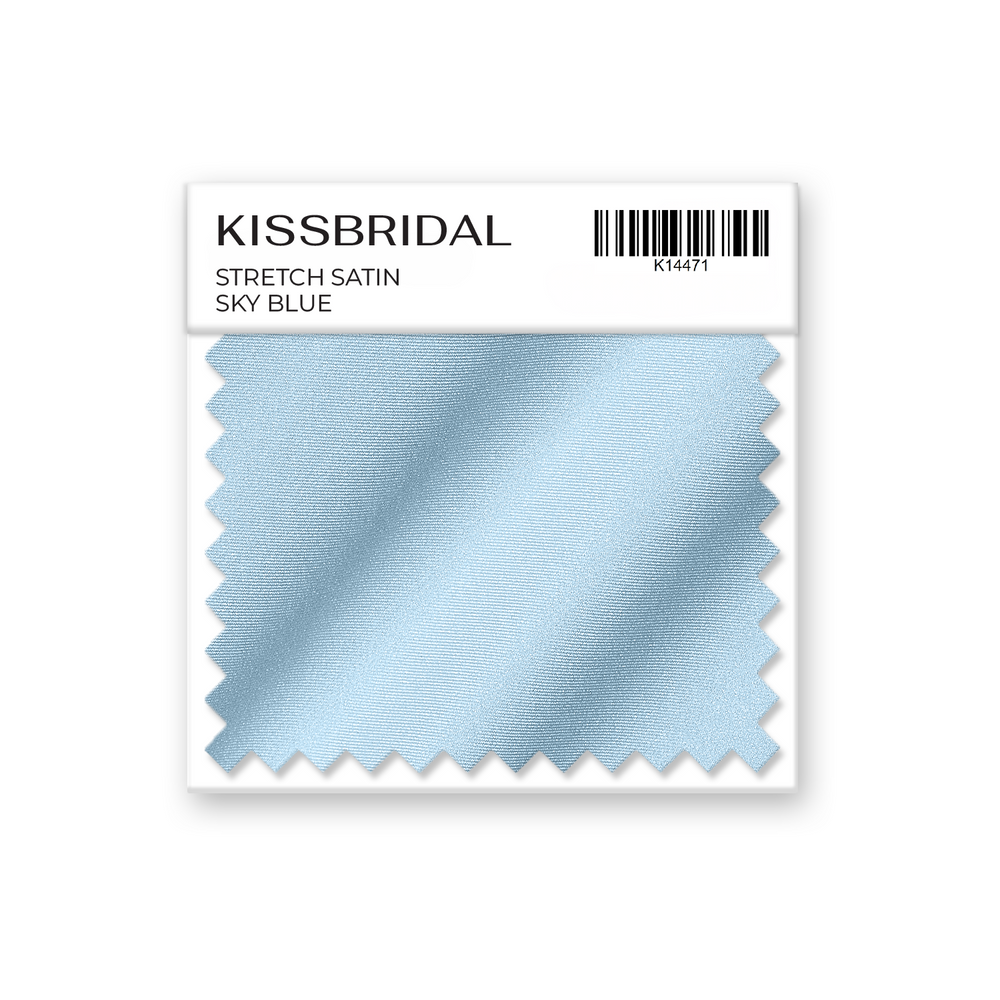 Sky Blue Stretch Satin Swatch