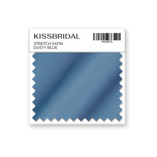 Dusty Blue Stretch Satin Swatch