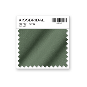 Thyme Stretch Satin Swatch