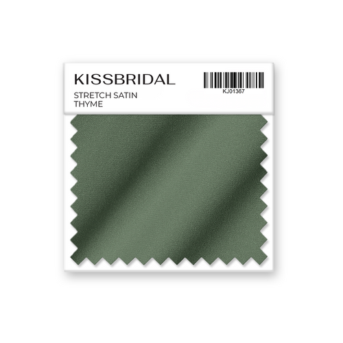 Thyme Stretch Satin Swatch