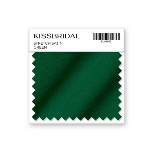 Green Stretch Satin Swatch