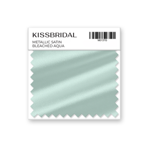 Mleached Aqua Metallic Satin Swatch
