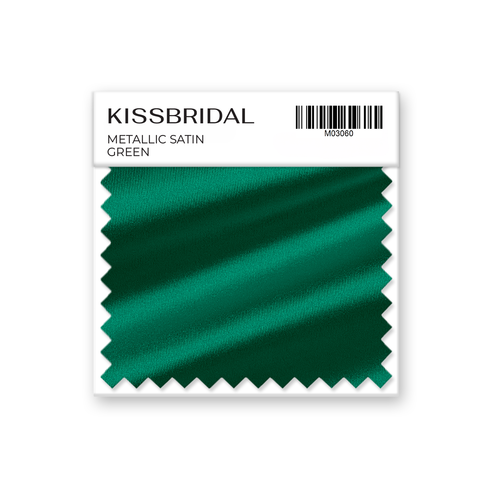 Green Metallic Satin Swatch