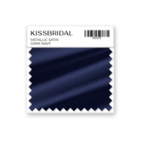 Dark Navy Metallic Satin Swatch