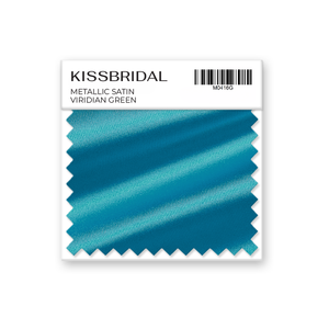 Viridian Green Metallic Satin Swatch