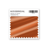 Terracotta Metallic Satin Swatch