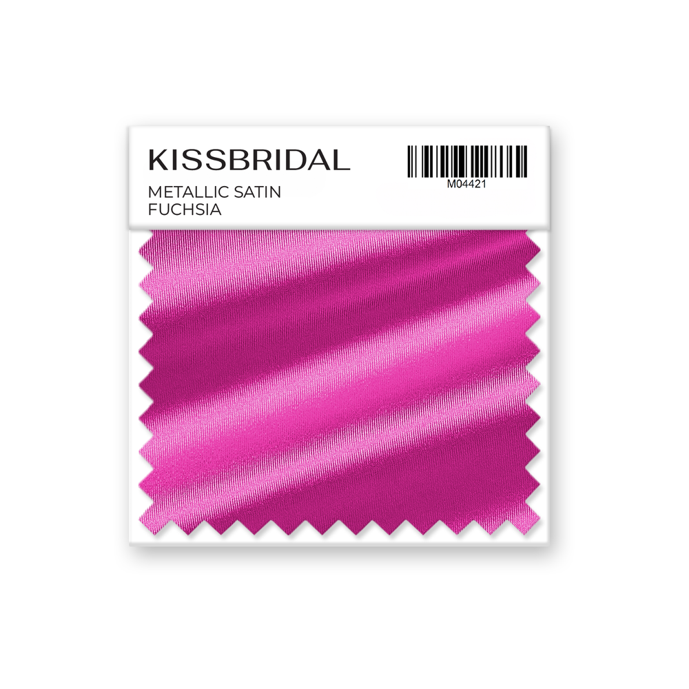 Fuchsia Metallic Satin Swatch