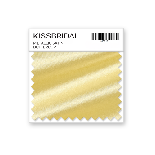 Buttercup Metallic Satin Swatch