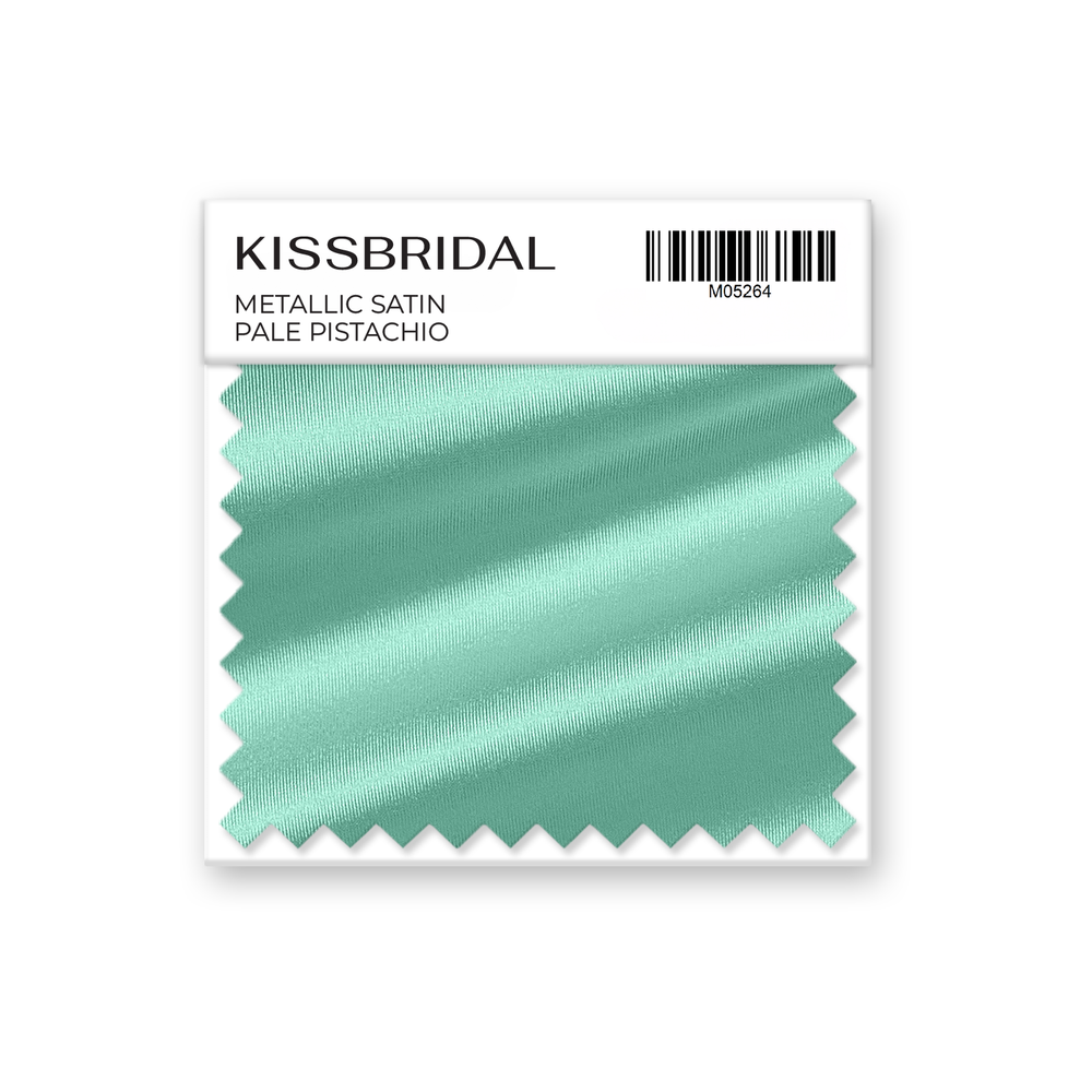 Pale Pistachio Metallic Satin Swatch