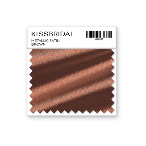 Brown Metallic Satin Swatch