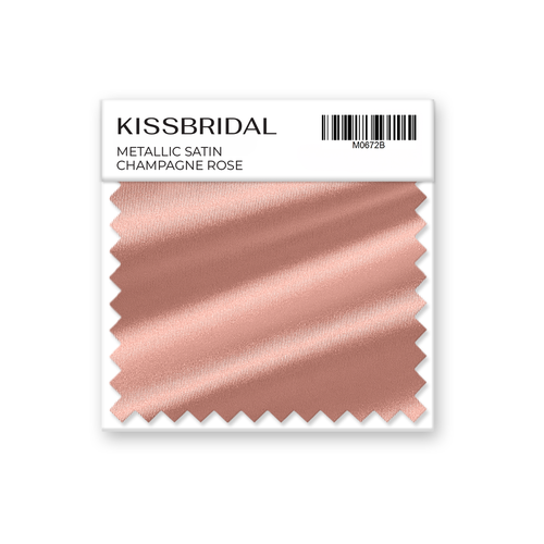 Champagne Rose Metallic Satin Swatch