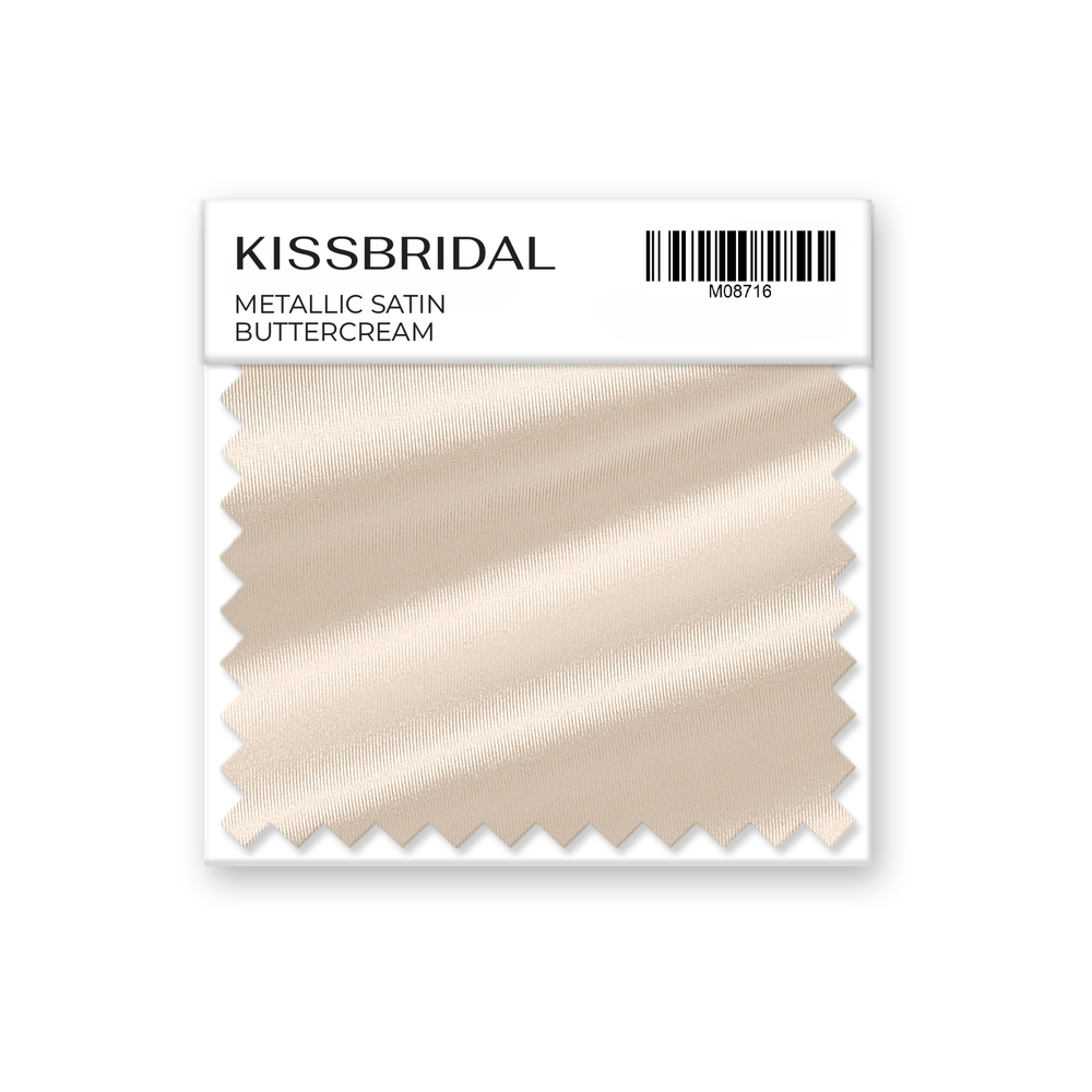 Buttercream Metallic Satin Swatch
