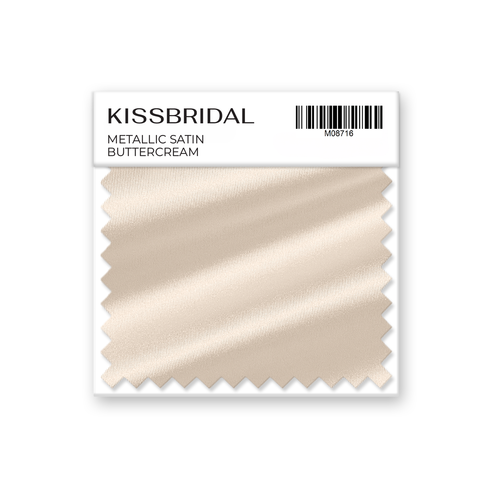 Buttercream Metallic Satin Swatch