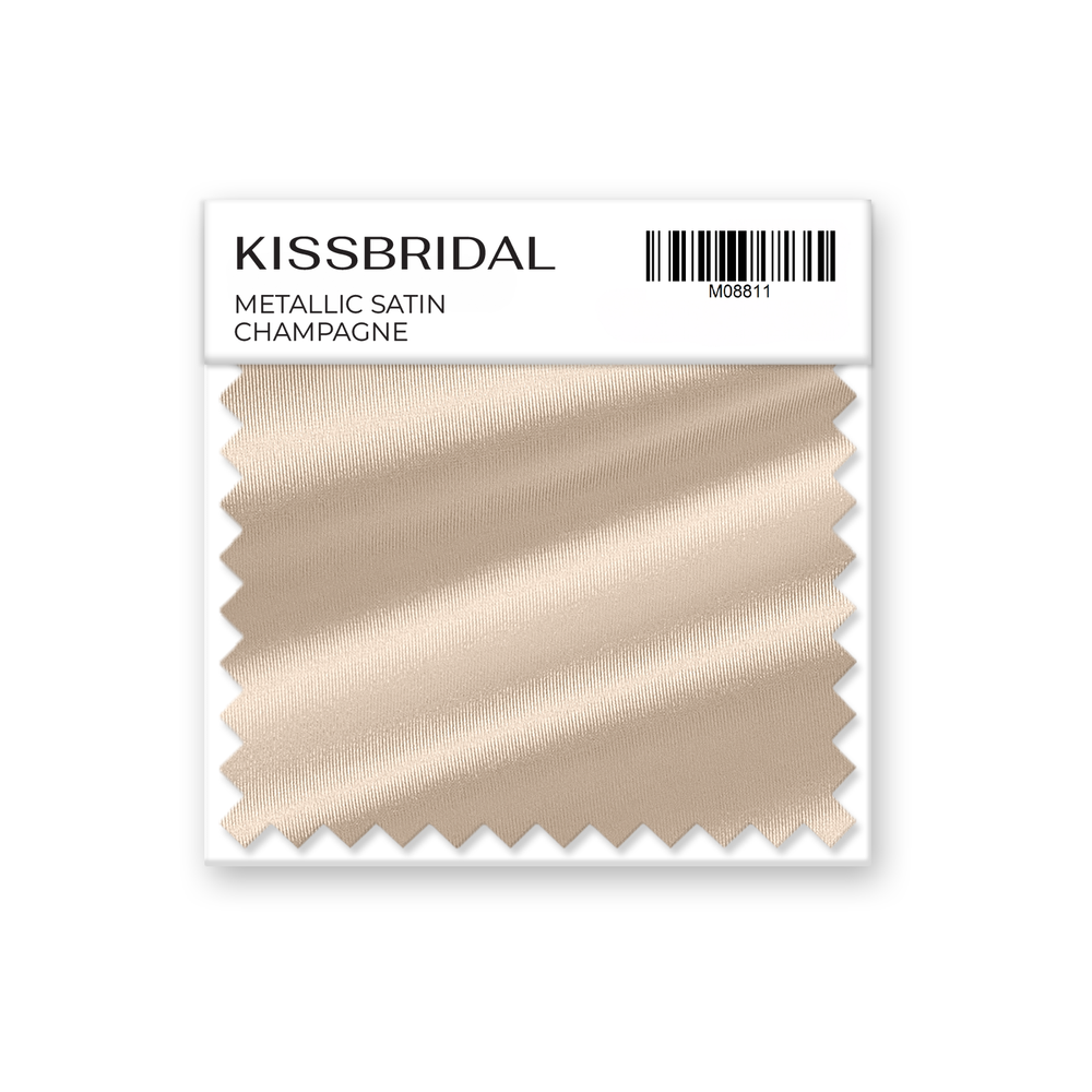 Champagne Metallic Satin Swatch