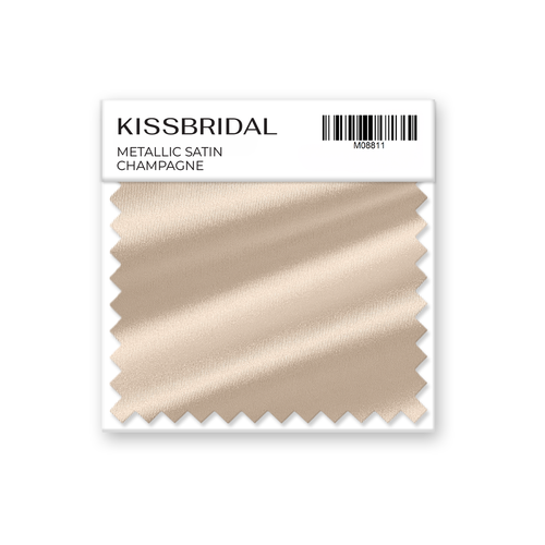 Champagne Metallic Satin Swatch