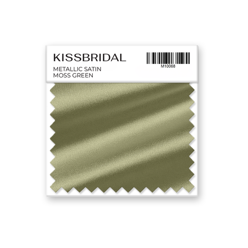 Moss Green Metallic Satin Swatch