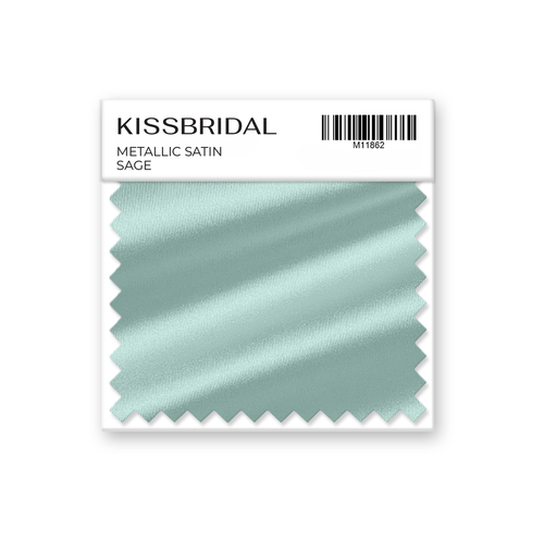 Sage Metallic Satin Swatch