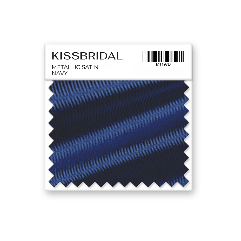Navy Metallic Satin Swatch