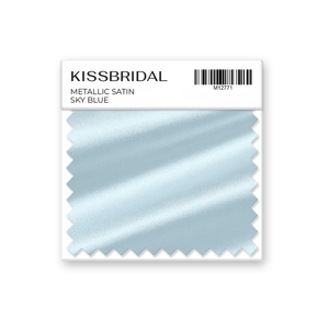 Sky Blue Metallic Satin Swatch