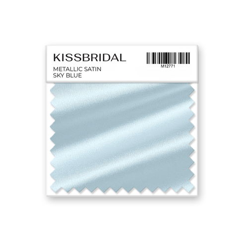 Sky Blue Metallic Satin Swatch