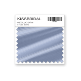 Steel Blue Metallic Satin Swatch