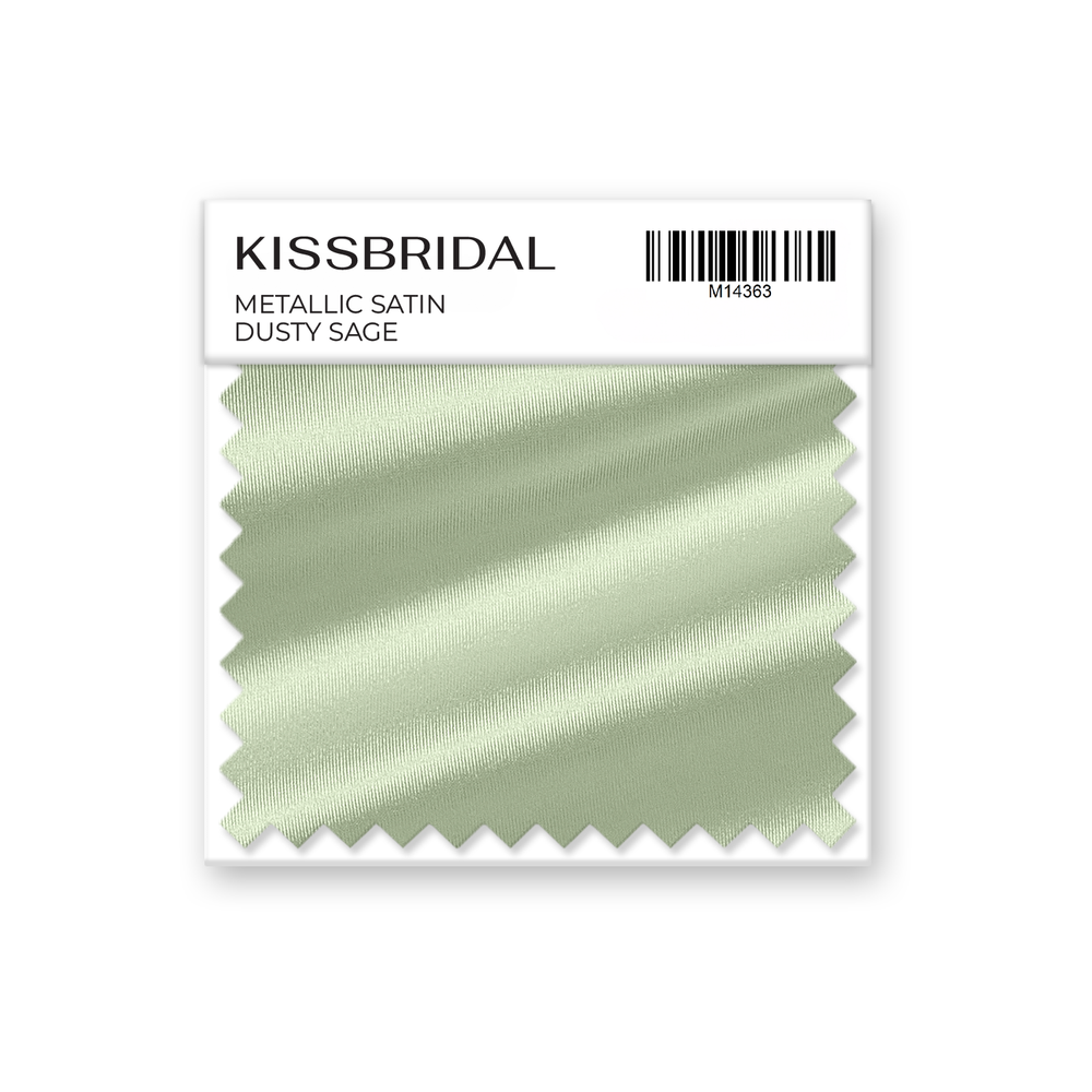 Dusty Sage Metallic Satin Swatch