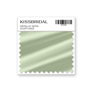 Dusty Sage Metallic Satin Swatch