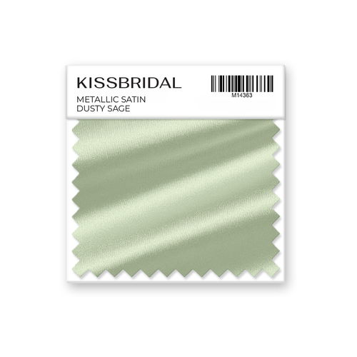 Dusty Sage Metallic Satin Swatch
